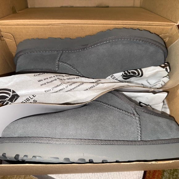 UGG Gray Suede Slip-On Shoes - Picture 2 of 6